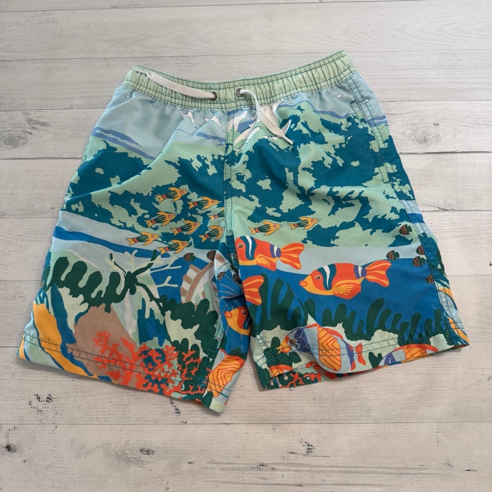 Hanna Andersson boys underwater fish swim shorts 140/10‎